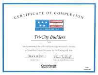 Tri city builders 5 star certification