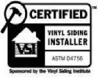 Vsi certified siding installer