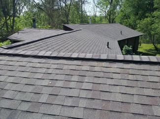 Weatherwood shingles with ridge vent